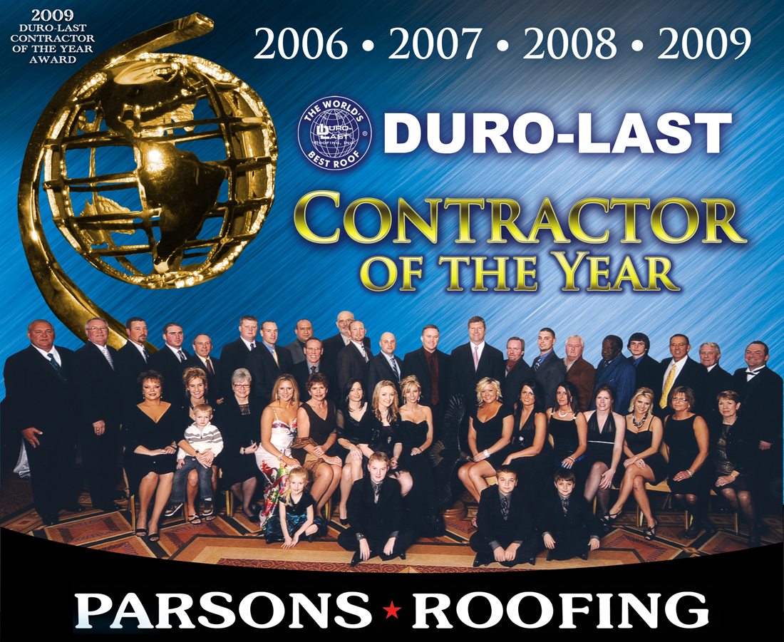 Duro-Last Contractor of the Year 2009 - Parsons Roofing