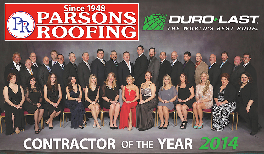Duro-Last Contractor of the Year 2014 - Parsons Roofing