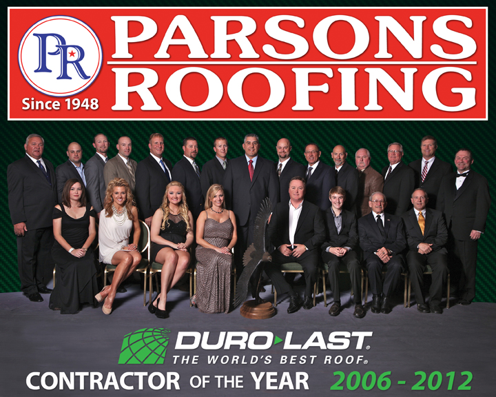 Duro-Last Contractor of the Year 2012 - Parsons Roofing
