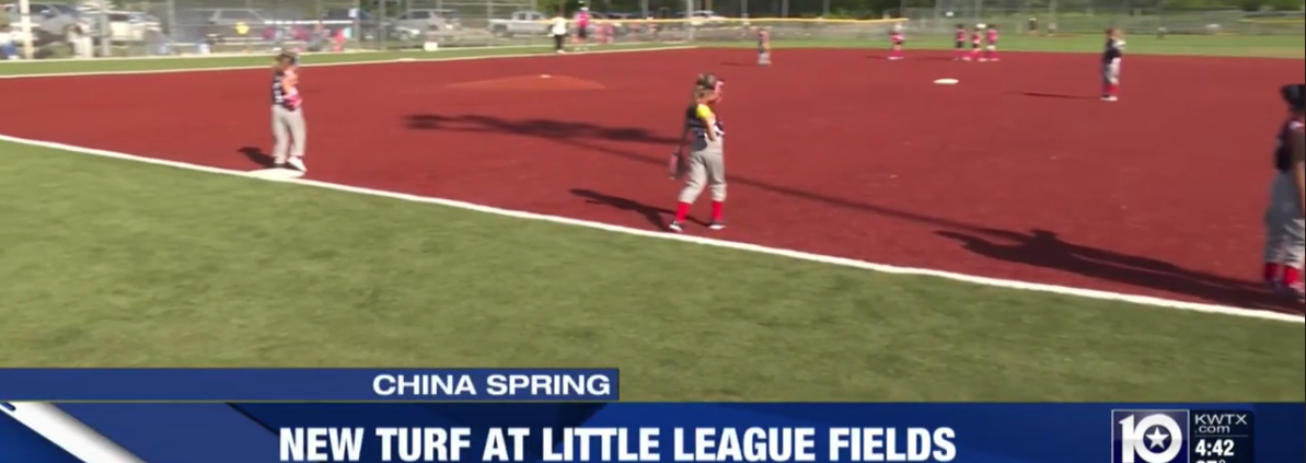 New turf at Little League Fields in honor of Sue Parsons